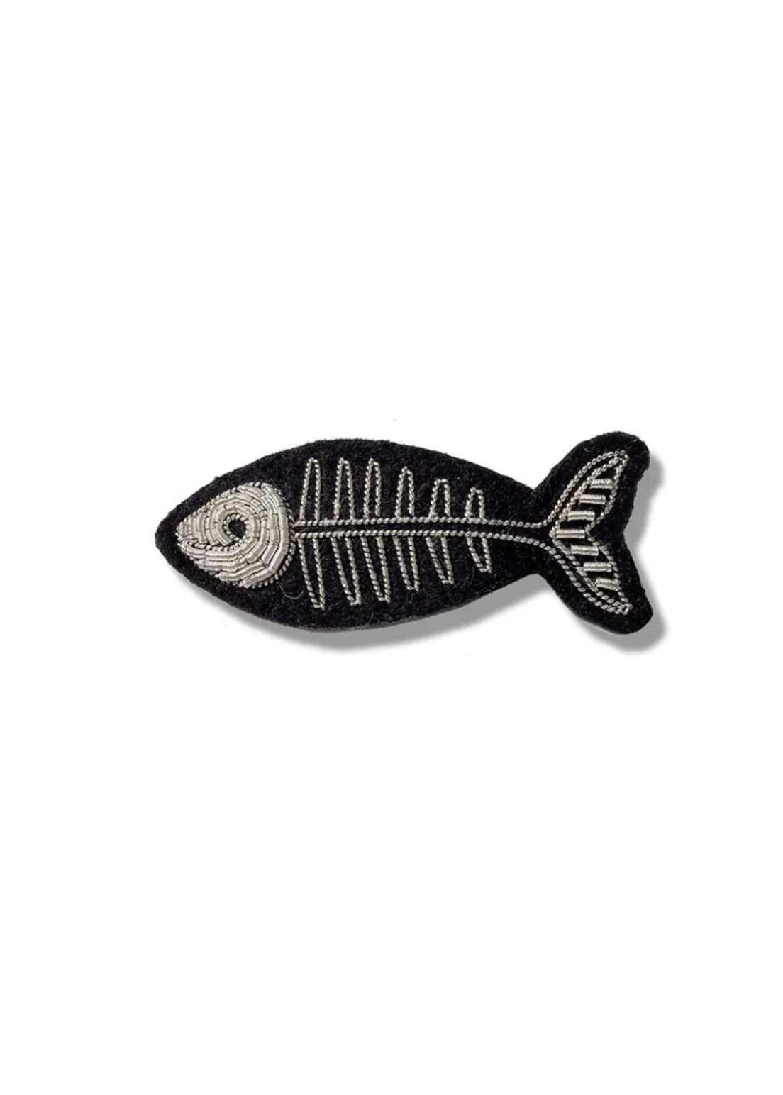 Broche brodée Arête