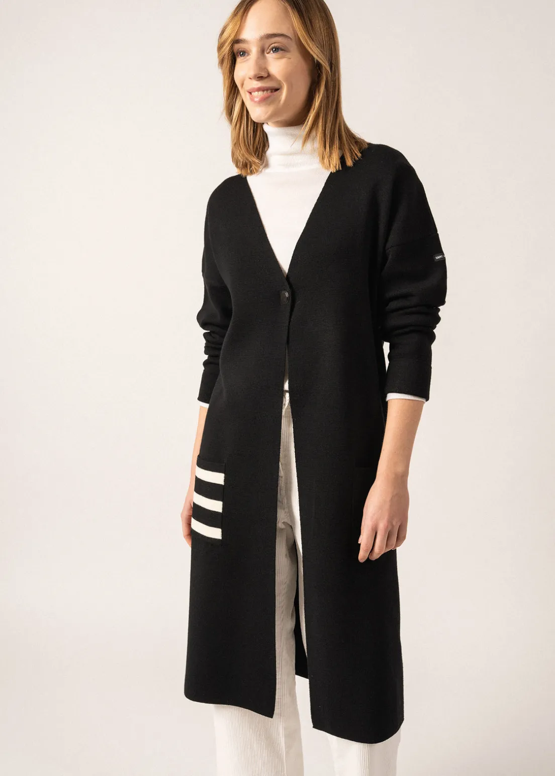 Gilet long en laine Cirrus