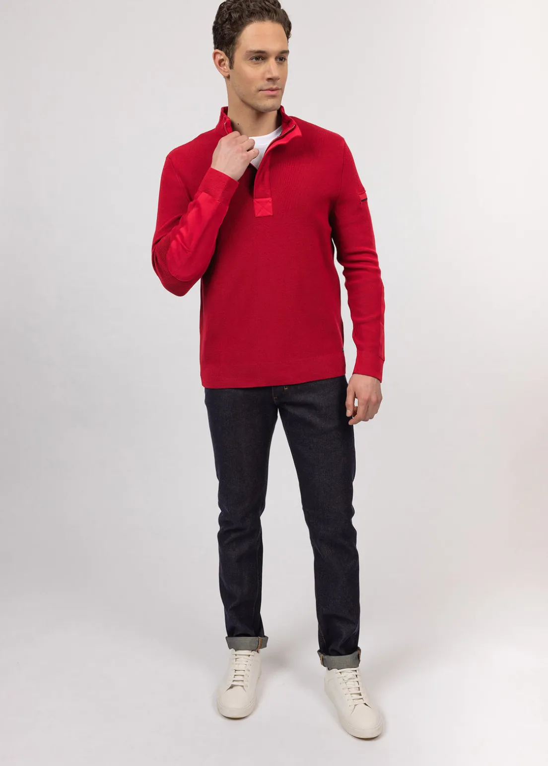 Pull col montant zippé Loup de mer