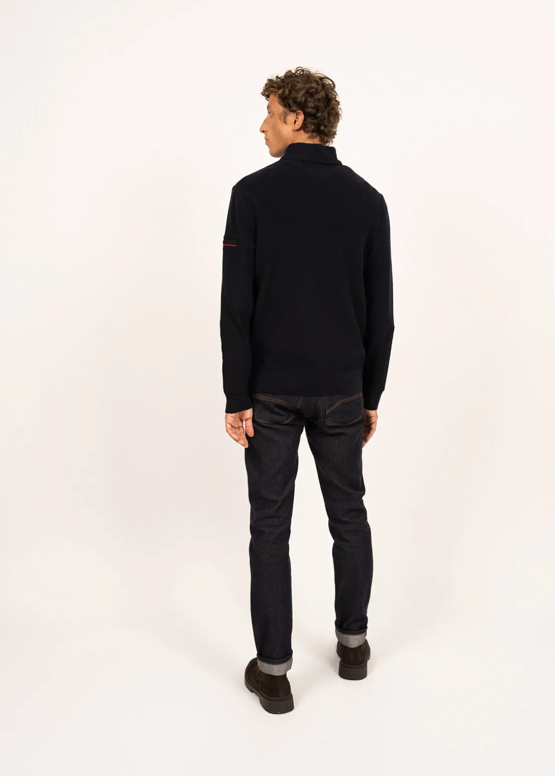 Pull col montant zippé Loup de mer